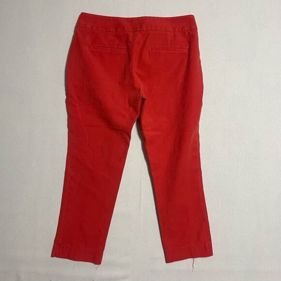 Ann Taylor LOFT Women's Marisa Cropped Trousers Pants Red - Size 2 - Picture 3 of 8
